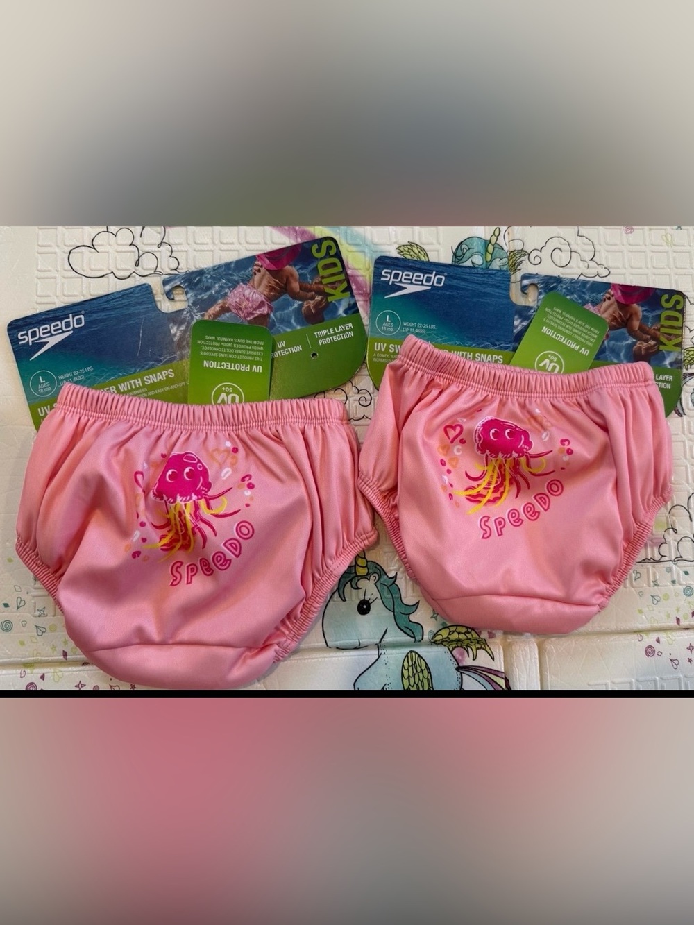 NWT Speedo toddler x2 swim diaper sz L